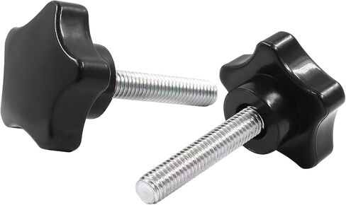 M8 x 50 Thread Star Knobs, Stainless Steel Hex Grip with Plastic Handle, Clamping Handles for Assortment Fixing (4 Pcs, Hex Shape) in Saudi Arabia