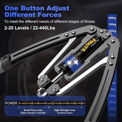 Hydraulic Power Twister Arm Exerciser, Adjustable 22-440lbs, Shoulder Muscle Training Fitness Equipment for Men and Women, Chest Arm Workout Equipment for Biceps, Abdomen and Shoulder in Saudi Arabia