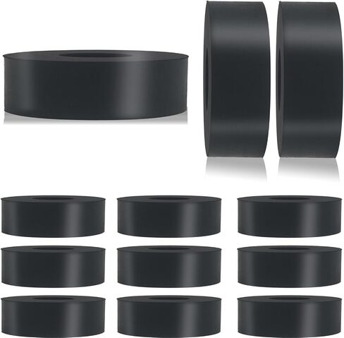 12 PCS Multi Purpose Rubber Spacer 1 1/2 Inch OD x 3/8 Inch ID x 3/5 Inch Thickness, Rubber Bushing Anti Vibration Spacer Thick Rubber Washers for Home and Car in Saudi Arabia