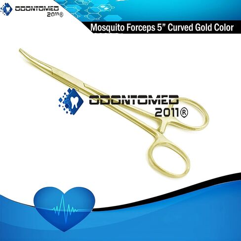 OdontoMed2011 10 مشابك ملقط متعددة الأغراض مستقيمة ومنحنيات متنوعة من البعوض، مسننة 5 بوصات، مرقأة للممرضات وملقط الصيد والحرف اليدوية والهوايات in Kuwait
