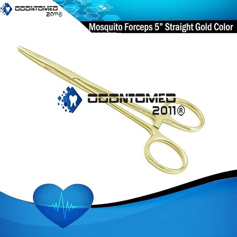 OdontoMed2011 10 مشابك ملقط متعددة الأغراض مستقيمة ومنحنيات متنوعة من البعوض، مسننة 5 بوصات، مرقأة للممرضات وملقط الصيد والحرف اليدوية والهوايات in Kuwait