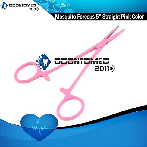 OdontoMed2011 10 مشابك ملقط متعددة الأغراض مستقيمة ومنحنيات متنوعة من البعوض، مسننة 5 بوصات، مرقأة للممرضات وملقط الصيد والحرف اليدوية والهوايات in Kuwait