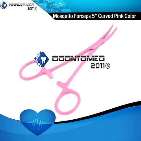 OdontoMed2011 10 مشابك ملقط متعددة الأغراض مستقيمة ومنحنيات متنوعة من البعوض، مسننة 5 بوصات، مرقأة للممرضات وملقط الصيد والحرف اليدوية والهوايات in Kuwait