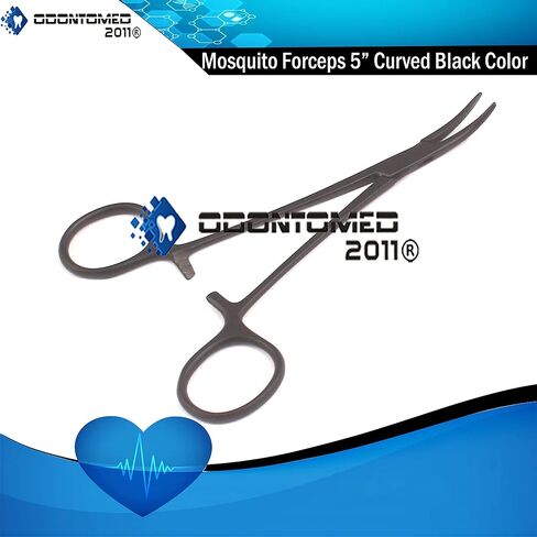 OdontoMed2011 10 مشابك ملقط متعددة الأغراض مستقيمة ومنحنيات متنوعة من البعوض، مسننة 5 بوصات، مرقأة للممرضات وملقط الصيد والحرف اليدوية والهوايات in Kuwait