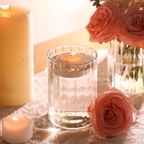 ComSaf Glass Cylinder Vases Pack of 3, Clear Ribbed Bud Vases for Centerpieces Weeding Decoration, 4 inch 6 Inch 10 Inch Tall Clear Flower Vases in Bulk, Hurricane Candle Holder for Party Home Decor in Saudi Arabia