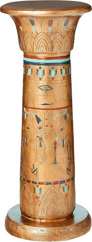 Design Toscano Golden Pedastal of The Egyptian Kings Sculptural Column, full color in Saudi Arabia
