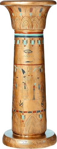 Design Toscano Golden Pedastal of The Egyptian Kings Sculptural Column, full color in Saudi Arabia