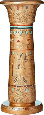Design Toscano Golden Pedastal of The Egyptian Kings Sculptural Column, full color in Saudi Arabia