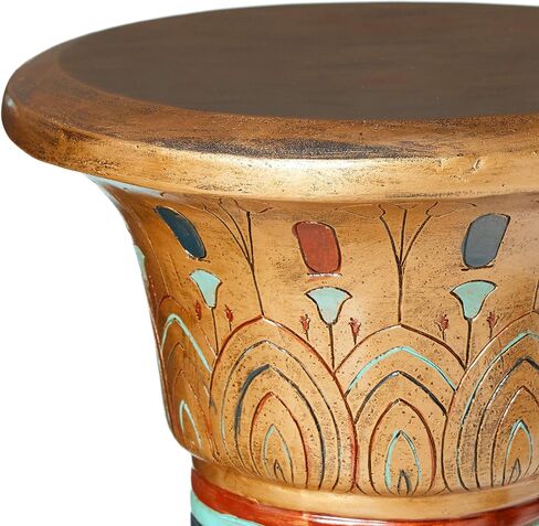 Design Toscano Golden Pedastal of The Egyptian Kings Sculptural Column, full color in Saudi Arabia