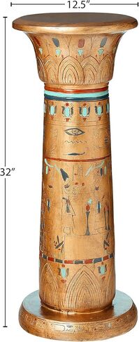Design Toscano Golden Pedastal of The Egyptian Kings Sculptural Column, full color in Saudi Arabia