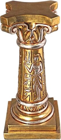 Design Toscano Golden Pedastal of The Egyptian Kings Sculptural Column, full color in Saudi Arabia