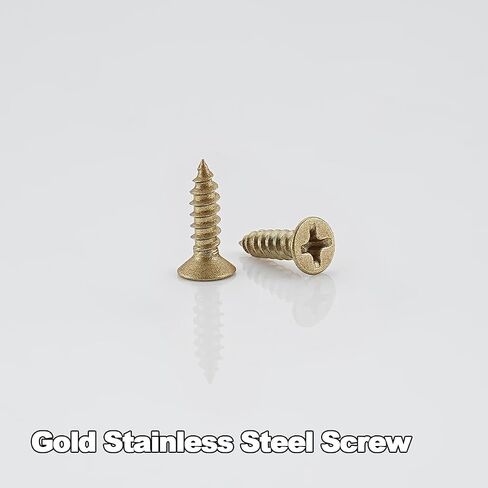 #6 X 1/2 Inch Stainless Steel Self-Tapping Wood Screw Set, Suitaple for Home Renovation, Furniture Assembly, and Wood Working Projects, White Head, 100 Pack, 3514WS-WH-100 in Saudi Arabia