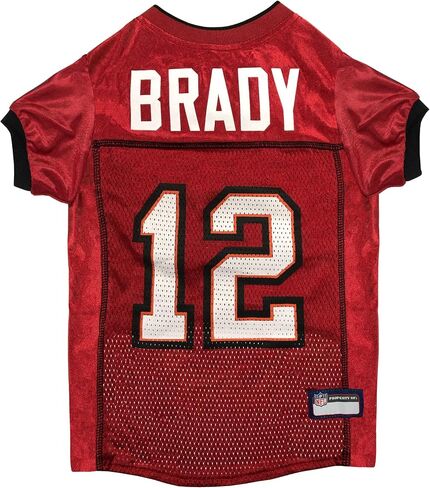 NFLPA Tom Brady PET Jersey, NFL Dog Shirt, Size Small, Tampa Bay Buccaneers Mesh Jersey for Dogs in Saudi Arabia