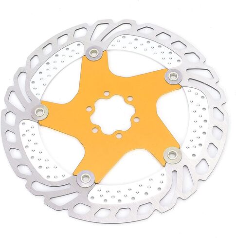 Bike Disc Brake Rotor, MTB Cooling Brake Cooling Disc Floating Ice Rotor for MTB Bike 203mm Cool Down Rotor(Gold) Riing in Saudi Arabia