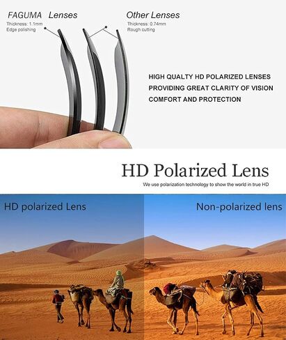 FAGUMA Ultralight Polarized Sports Sunglasses For Men Cycling Driving Fishing Running 100% UV Protection in Saudi Arabia