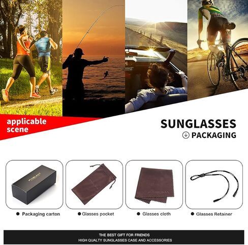 FAGUMA Ultralight Polarized Sports Sunglasses For Men Cycling Driving Fishing Running 100% UV Protection in Saudi Arabia