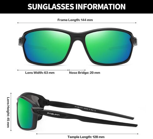 FAGUMA Ultralight Polarized Sports Sunglasses For Men Cycling Driving Fishing Running 100% UV Protection in Saudi Arabia