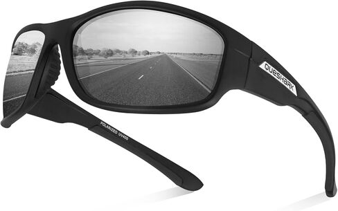 Queshark Polarized Sports Sunglasses for Men and Women Cycling Running Golf Fishing Wrap Around Glasses in Saudi Arabia