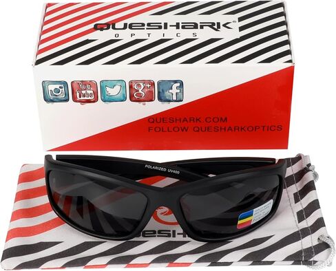 Queshark Polarized Sports Sunglasses for Men and Women Cycling Running Golf Fishing Wrap Around Glasses in Saudi Arabia