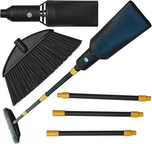 Outdoor Broom with Built-in Lightweight Rechargeable Cordless Leaf Blower | Collapsible Broom for RV, Camping, Deck, Patio or Balcony in Saudi Arabia