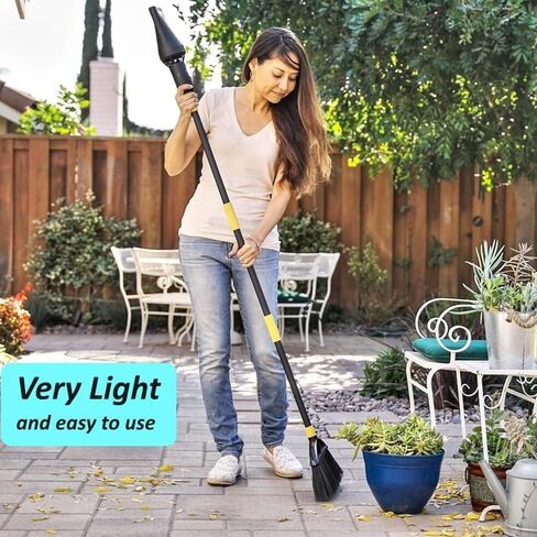 Outdoor Broom with Built-in Lightweight Rechargeable Cordless Leaf Blower | Collapsible Broom for RV, Camping, Deck, Patio or Balcony in Saudi Arabia