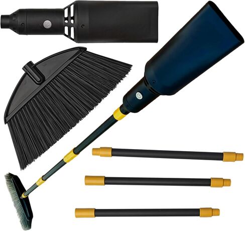 Outdoor Broom with Built-in Lightweight Rechargeable Cordless Leaf Blower | Collapsible Broom for RV, Camping, Deck, Patio or Balcony in Saudi Arabia