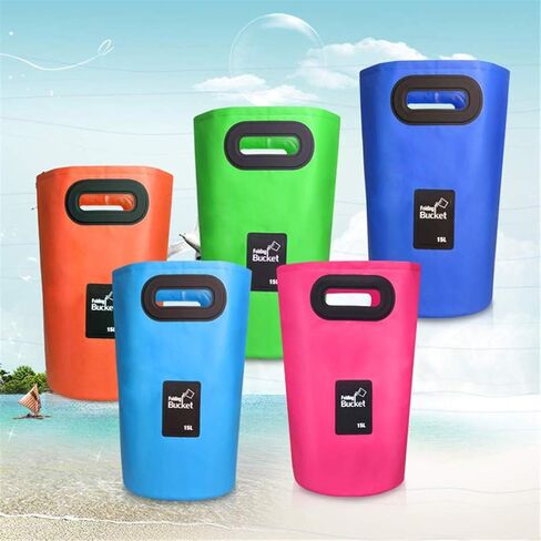 Portable Folding Bucket- Great for Camping Traveling Hiking Fishing Boating Gardening（Green） in Kuwait