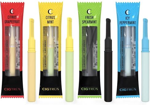 Cigtrus Smokeless Air Inhaler - Natural Smoking Alternative | Tobacco-Free, Nicotine-Free, & Non-Electric | Oral Fixation Relief - Quit Smoking Aid & Stop Vaping Aid | ICY Peppermint- 20 Pieces in Saudi Arabia