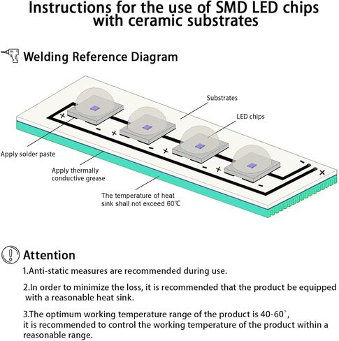10 قطعة 3535 SMD LED الضوء الأزرق 3 واط LED رقاقة سطح جبل LED ديود السوبر مشرق ديود أضواء رقاقة (120 درجة ، 450nm-455nm) in Kuwait