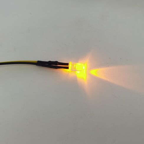 20pcs 12 Volt 3mm Pre Wired Red Blinking LED Lights Emitting Diodes 1.5Hz Single Color Flashing 7.9 inch DC 12v LED Light Clear Lens Small LED Lamps DIY Lighting Projects in Kuwait