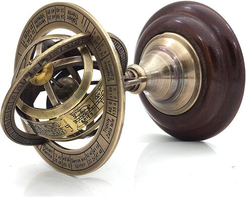 6 "النحاس Armillary المجال غلوب ساعة كروية الإسطرلاب خمر ديكور بحري البوصلة in Saudi Arabia