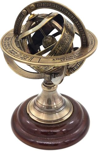 6 "النحاس Armillary المجال غلوب ساعة كروية الإسطرلاب خمر ديكور بحري البوصلة in Saudi Arabia
