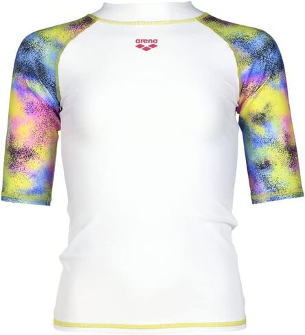 ARENA Girls' Standard Uv Protection Short Sleeve Shirt Rash Allover in Saudi Arabia