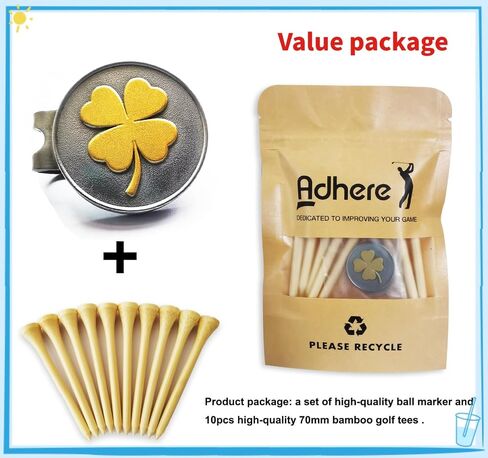 Golf Ball Markers Personlized Logo Enamel with A Strong Magnetic Hat Clips, A Premium Golf Gifts for Men Women Kids,including 4pcs ball markers + 2pcs hat clip in Saudi Arabia