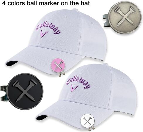 Golf Ball Markers Personlized Logo Enamel with A Strong Magnetic Hat Clips, A Premium Golf Gifts for Men Women Kids,including 4pcs ball markers + 2pcs hat clip in Saudi Arabia