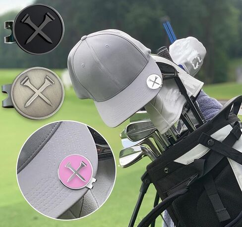 Golf Ball Markers Personlized Logo Enamel with A Strong Magnetic Hat Clips, A Premium Golf Gifts for Men Women Kids,including 4pcs ball markers + 2pcs hat clip in Saudi Arabia