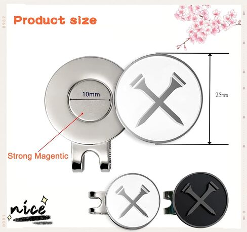 Golf Ball Markers Personlized Logo Enamel with A Strong Magnetic Hat Clips, A Premium Golf Gifts for Men Women Kids,including 4pcs ball markers + 2pcs hat clip in Saudi Arabia