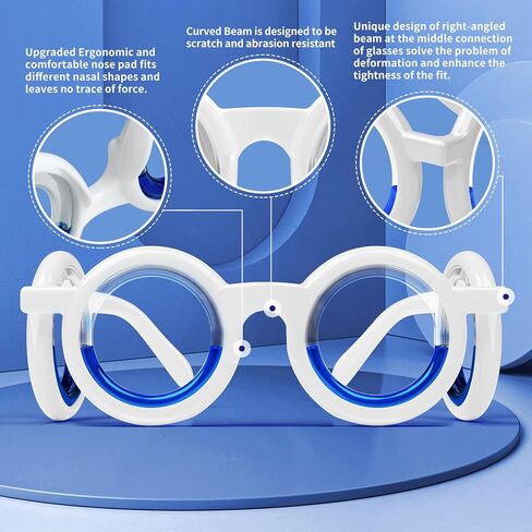 نظارات دوار الحركة من هيون، تخفف من دوار السيارة ودوار البحر، نظارات دوار الغثيان خفيفة الوزن للغاية، نظارات سائلة بدون عدسة للبالغين أو الأطفال (أسود عميق) in Kuwait