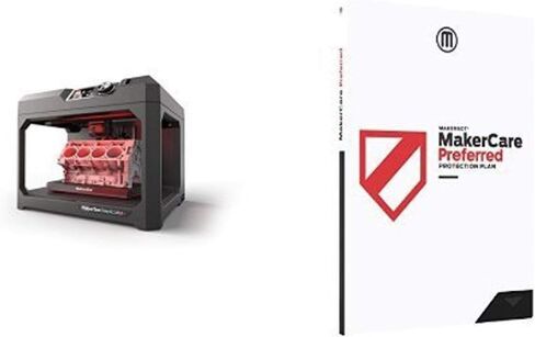 MakerBot Replicator+ Desktop 3D Printer Kit with Swappable Smart Extruder+ for Fast PLA Material Printing at Home or School, Factory-Leveled Flex Build Plate, 11.6x7.6x6.5in Print Size (MP07825EU) in Saudi Arabia