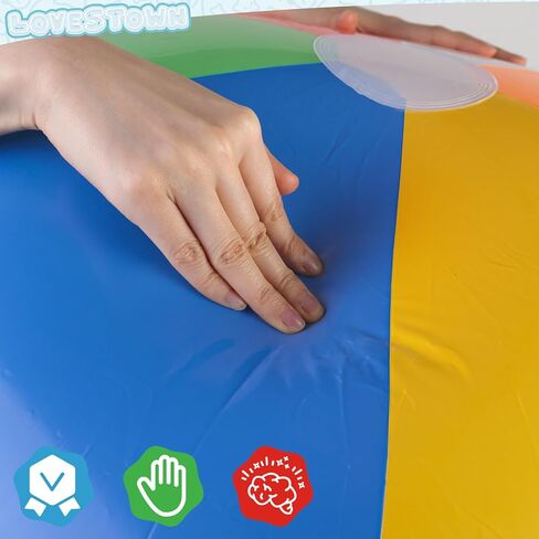 LovesTown Giant Inflatable Beach Balls, 42" Large Beach Ball Inflatable Pool Ball for Summer Beach Swimming Pool Party in Saudi Arabia