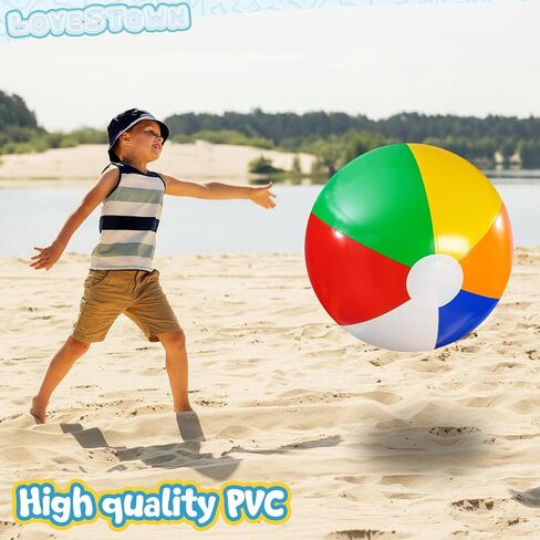 LovesTown Giant Inflatable Beach Balls, 42" Large Beach Ball Inflatable Pool Ball for Summer Beach Swimming Pool Party in Saudi Arabia