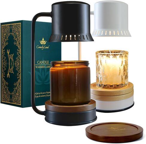 Candle Warmer Lamp with Timer, Candle Lamp Warmer, Lamp Candle Warmer for Jar Candles, Candle Light Warmer, Candle Melting Lamp, Adjustable Candle Warmer Lamp Modern White in Saudi Arabia