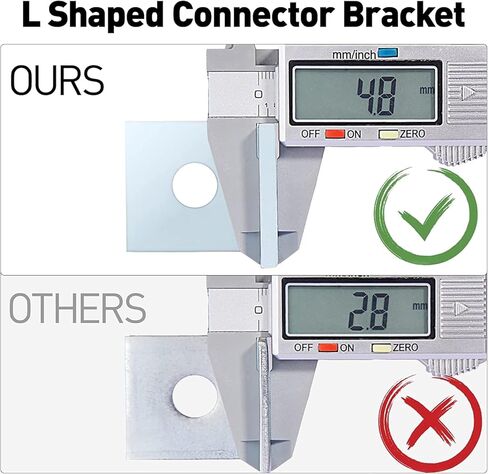 حامل موصل بزاوية 90 درجة بفتحتين على شكل حرف L، سمك 4.8 مم، مناسب لمسمار 1/2 بوصة في قناة تبختر 1-5/8 بوصة، مجلفن بالفولاذ، 10 عبوات in Kuwait