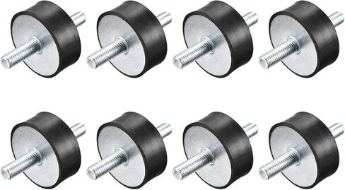uxcell M10x28mm حوامل مطاطية، 8 قطع مضادة للاهتزاز معزولة ممتصة للصدمات ذكر لضواغط الهواء، محرك المرآب، محركات الديزل، 50x20 مم in Saudi Arabia
