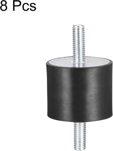 uxcell M10x28mm حوامل مطاطية، 8 قطع مضادة للاهتزاز معزولة ممتصة للصدمات ذكر لضواغط الهواء، محرك المرآب، محركات الديزل، 50x20 مم in Kuwait