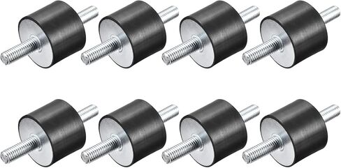 uxcell M10x28mm حوامل مطاطية، 8 قطع مضادة للاهتزاز معزولة ممتصة للصدمات ذكر لضواغط الهواء، محرك المرآب، محركات الديزل، 50x20 مم in Kuwait
