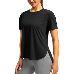 Soothfeel Women's Workout Shirts Short Sleeve Loose Fit Athletic Tees T-Shirts UPF 50+ Sun Protection Yoga Gym Running Tops