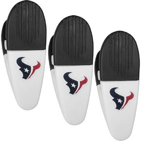 Siskiyou Sports NFL Houston Texans Unisex Fan Shop Mini Chip Clip Magnets, 3 pk, Team Colors