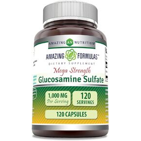 Amazing Formulas Glucosamine Sulfate 1000 mg Capsules Supplement | Non-GMO | Gluten Free | Made in USA (120 Count)