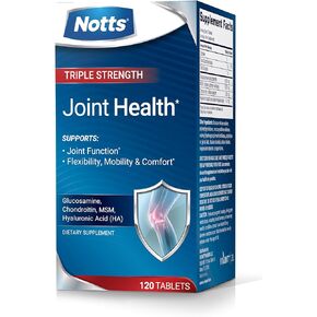 NOTTS Joint Health Triple Strength Glucosamine, Chondroitin & MSM, 120 Coated Tablets